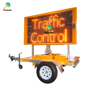 Segnali <span class=keywords><strong>a</strong></span> Messaggio Variabile LED Waysafe per Controllo Stradale, Ambra/Colore Completo, per Rimorchi DMS, Display Portatile <span class=keywords><strong>a</strong></span> Matrice Completa per <span class=keywords><strong>Traffico</strong></span> - Product Image 2