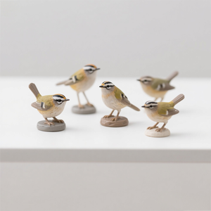 Statue en résine Premium Chiffchaff - Figurine réaliste de chanteur d'oiseaux pour les ornithologues, Artisanat en polyrésine fait main avec détails de plumes Nouveauté - Product Image 2
