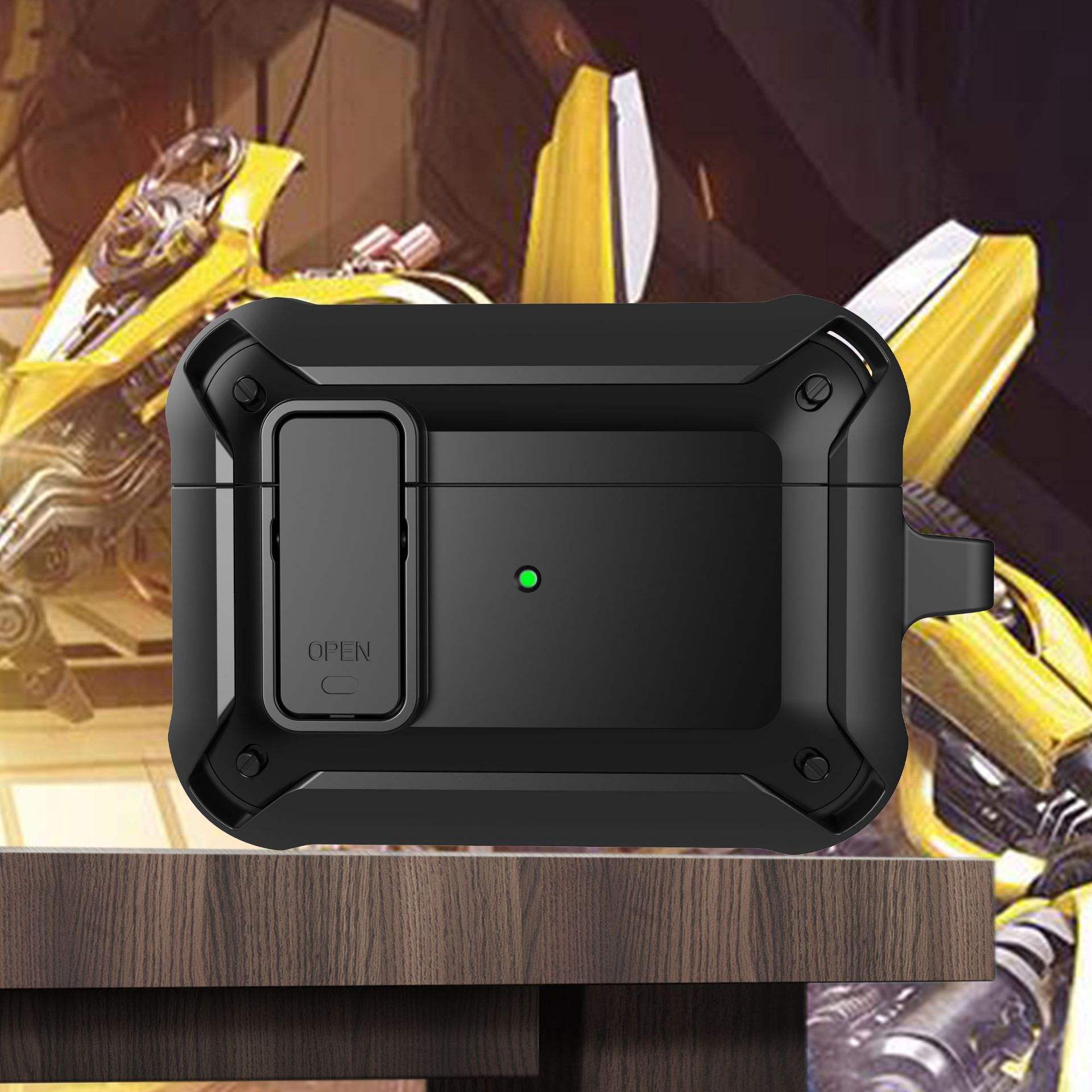 Noir avec serrure pour airpods 1/2/3