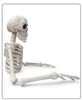 Décoration d'Halloween pour intérieur et extérieur, maison hantée, accessoire de scène effrayant, squelette géant rampant au sol de 1,20 m (4 pieds)
