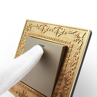 Interrupteur mural et prise FIKO Nordic gold rétro en alliage de zinc avec port de charge USB Type-c Convient pour la maison/l'hôtel