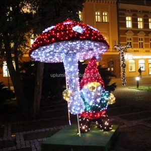 Uplumin Guirlande lumineuse LED 3D personnalisée en PVC étanche motif champignon luminescence décorative pour décorations de Noël et de vacances - Product Image 3