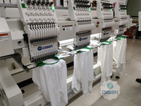 Nouvelle machine à broder plate informatisée à 4 têtes et 15 aiguilles avec écran tactile de 12 pouces pour usage domestique, moteur Korian