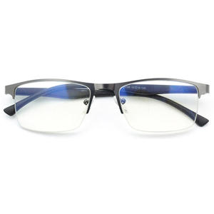 Hot Selling 2025 Classical Business Men Style Metal Half <strong>Frame</strong> Eyewear Readers Reading <strong>Glasses</strong> Semi-Rim <strong>Custom</strong> Logo Eyeglasses