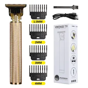 Professionele Mannen T9 Metalen Elektrische Trimmer Oplaadbare Haarsnijmachine 0Mm Scheerkapper Styling Tool Tondeuse