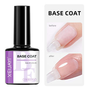 Vernis à ongles en gel 8ml clair à séchage rapide couche de finition <span class=keywords><strong>et</strong></span> couche de <span class=keywords><strong>base</strong></span> sans essuyage vernis à ongles normal UV vernis <span class=keywords><strong>semi</strong></span>-permanent <span class=keywords><strong>Base</strong></span> en caoutchouc - Product Image 1