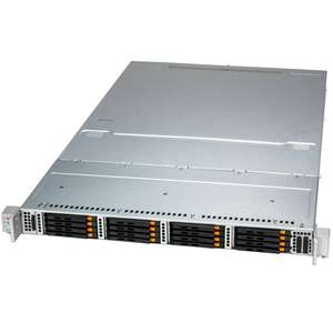SSG-122B-NE316R เซิร์ฟเวอร์แบบแร็ค 1U รองรับ DDR5 ECC NVMe แบบ Hot Swap พร้อมช่องเสียบคู่ สำหรับจัดเก็บข้อมูลความหนาแน่นสูง ฐานข้อมูล คลาวด์ แบบกำหนดเองได้ - Product Image 1