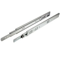 Glissières de tiroir professionnelles en alliage d'aluminium de 14 pouces à ouverture par pression avec roulement à billes pour armoires de cuisine et placards sans poignée
