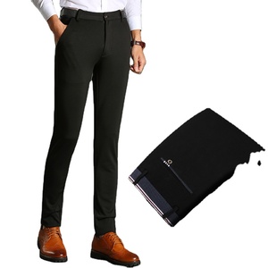 Men's Business Elastic Casual <strong>Trousers</strong> British Men's Non-iron <strong>Four</strong>-sided Stretch <strong>Trousers</strong> - Product Image 1