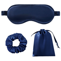 Masque de sommeil en satin de soie naturelle 100% tissé, doux, avec sangle élastique, pour toutes les saisons, idéal pour les voyages