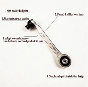 Brazo de Control de Tracción 8E0407505P 8E0407505A 4Z7407505A 8D0407505B para Audi A3 A4 A6 SKODA OCTAVIA III SEAT LEON MERCEDES-BENZ VW - Product Image 3