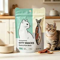 Sachets personnalisés en nylon, BOPP et feuille d'aluminium imprimés par gravure, réutilisables, haute qualité, pour aliments pour animaux de compagnie, friandises spéciales pour chiens et chats