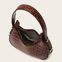 Tas Tangan Wanita Model Baru, Tas Selempang Wanita Ringan, Tas Setengah Bulan Bahan Kulit PU, Tas Hobo Wanita
