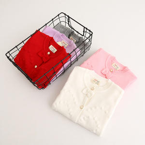 <span class=keywords><strong>Grossiste</strong></span> <span class=keywords><strong>chinois</strong></span> enfant fille couleur pure noël pas cher cardigan pull conçoit des photos - Product Image 1