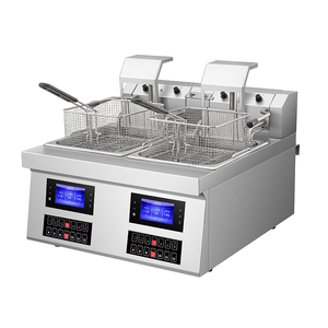 Friteuse Commerciale Automatique 8L+8L pour Restaurants, Hôtels et Magasins Alimentaires – Neuve, Idéale pour les Frites QL-EF03-D1 8L+8L Au - Product Image 5