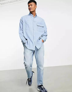 Vente en gros Chemise en jean pour hommes Chemise et manteaux en jean denim coupe ajustée style japonais pour adolescents et garçons - Product Image 2