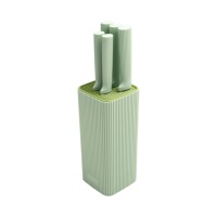 Ensemble de couteaux de cuisine en acier inoxydable Premium 5 pièces avec couteau utilitaire en plastique durable pour un usage domestique