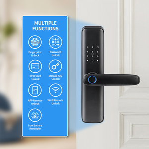 Cerradura de puerta biométrica sin llave con huella dactilar OYO, Cerradura Inteligente con WiFi Tuya, cerradura inteligente de aleación de aluminio para apartamento en casa - Product Image 3