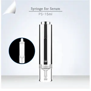 Custom Cosmetische Eye Cream Spuit Fles 15Ml 0.5Oz Serum Sliver Spuit Voor Huidverzorging Product Verpakking