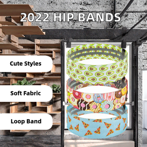 2022 nuovo Design in poliestere tessuto cerchio dell'anca fascia di resistenza ciambella/Pizza/forma di Avocado per il Fitness del corpo glutei scolpire - Product Image 2