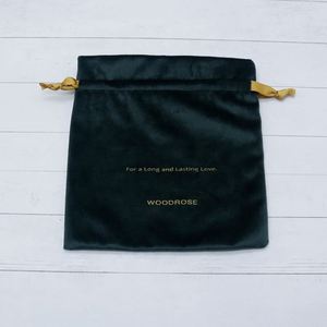 Eco Bags logo Print Custom High Quality Velvet Jewelry <b>Pouch</b> Dust Bag <b>Drawstring</b> - Product Image 4