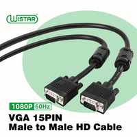 Cable VGA WISTAR para Monitor de TV y Computadora, 1080P, Cable Coaxial de Video, 15 Pines, Macho a Macho, Núcleo de Cobre, VGA a VGA