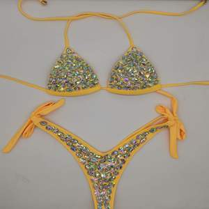 King Mcgreen Star Luxury Diamond Biquinis Sexy Crystal Bikinis Mujer Traje de baño Rhinestone Push up Traje de baño Mujer Night Club Wear - Product Image 4