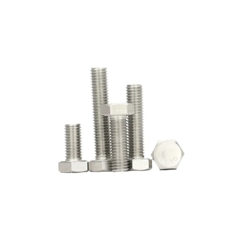 ขายส่งที่มีคุณภาพสูง Din933เหล็ก Hex หัวน็อต304สแตนเลส Hex Bolt สำหรับอุตสาหกรรม