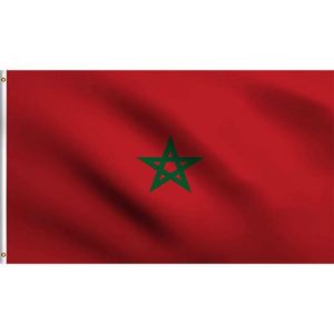 Hot Sale Custom Digital Print Double Stitch Durable 3x5 Ft Polyester Flying Outdoor Moroccan Morocco National Country <b>Flag</b> - Product Image 4