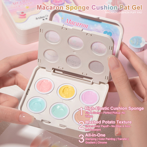 Missgooey Macaron 6Grid, Esponja para Gel, Gel de Uñas de Alta Pigmentación para Degradado Ombre, Gel de Uñas de Larga Duración - Product Image 4