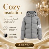 Veste matelassée à capuche pour femme OEM ODM, 90% duvet de canard blanc, garnissage 150g, coupe-vent isolant style preppy, vente en gros UE