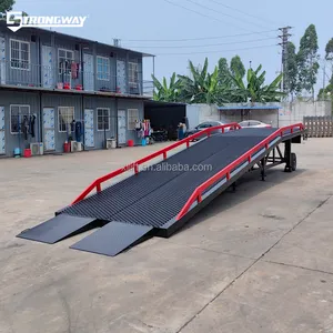 Hot Sale 10T Yard Ramp Steel Mobile Loading Dock Ramp For Container Trailers Warehouse Cargo Lifter Quickly Ship