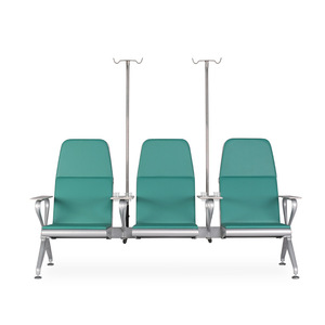 Banco largo de acero inoxidable Hengfa Yumin, banco multiseñador, silla de espera pública, fila de sillas, verde, azul, negro, STY301B2 - Product Image 2