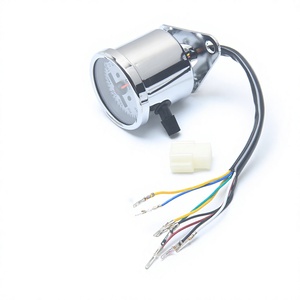for Retro Motorcycle Instrument Panel Speedometer Odometer With Led <b>Lights</b> For Retrofit Upgrade Metal <b>Shell</b> Black - Product Image 2