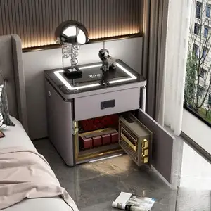 Nieuw Onzichtbaar Slim Bed Veilig Modern Slaapkamer Veilig Multifunctioneel Massief Houten Nachtkastje