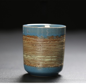 Tazas de Cerámica Hechas a Mano, Taza de Té Kung <span class=keywords><strong>Fu</strong></span>, Multi-Estilo, Retro, Esmalte de Hierro, Cerámica Rústica, Taza de Café Japonesa - Product Image 4