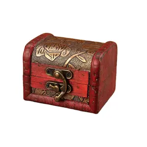 Vintage depolama ahşap kolye kutusu küpe takı hediye kutusu ahşap kişiselleştirilmiş koleksiyonu hediye Prop ambalaj kutusu