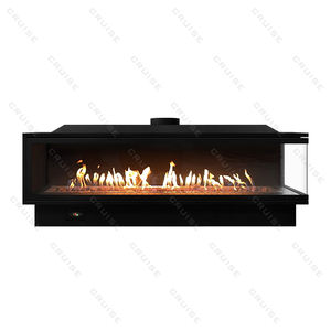 <span class=keywords><strong>Insert</strong></span> de <span class=keywords><strong>cheminée</strong></span> à gaz CRUISE à combustion propre et écologique, verre double face transparent pour voir le feu - Product Image 3