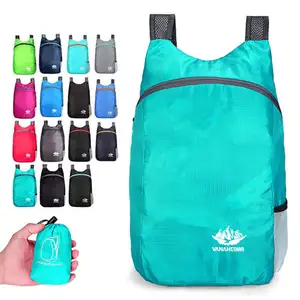 Sac à dos pliable portable léger et compressible à logo personnalisé sacs à dos pliants ultralégers étanches pour hommes voyage randonnée sports
