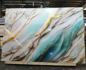 <span class=keywords><strong>Baijax</strong></span> 5MM 8MM装飾的背景ペット大理石連続テクスチャ共同押出竹木炭ベニヤPVC壁パネル - Product Image 2