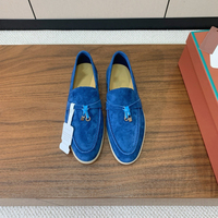 Mocassins italiens en daim véritable unisexe, chaussures plates légères décontractées pour hommes et femmes