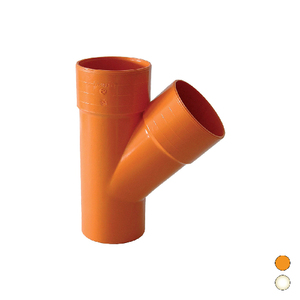 Raccord PVC à 45 degrés diamètre 80 pour tubes en plastique - Product Image 1