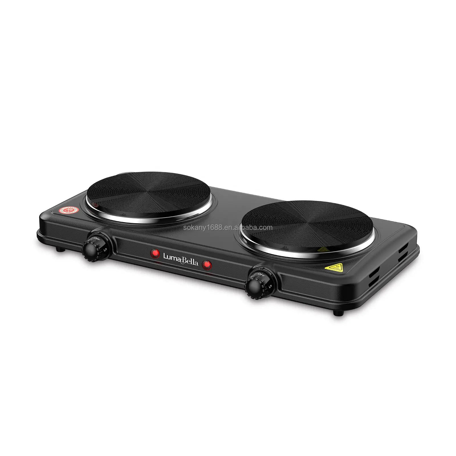 Portable Electric Stove Twin Solid Hot Plate Cook top Cooker Electric 2 Burner Induction Cooker
