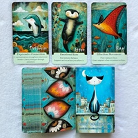 Jeu de cartes Oracle animales en gros, 54 cartes avec boîte, 7x12cm, cartes de guidance spirituelle portables, papier 300GSM, personnalisation OEM