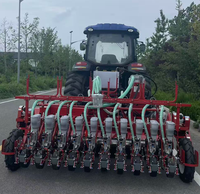 Semoir multifonctionnel 4 rangs pour maïs sans labour et maïs, modèle 2BYF-4 avec boîte de vitesses, monté sur 3 points pour tracteurs de 40-50 CV