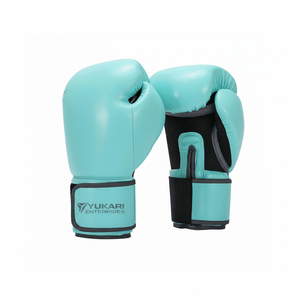 YUKARI ENTERPRISES Men Women's 10 oz Leather Kickboxing <b>Gloves</b> <b>Moisture</b> Wicking for Closure for Boxing Muay Thai Martial Arts - Product Image 2