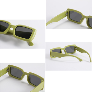 À la mode classique personnalisé Logo rétro à la mode femmes petites lunettes de soleil Rectangle pour dames unisexe - Product Image 5