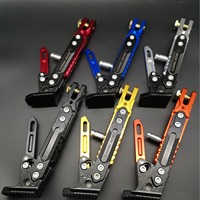 Béquille arrière universelle pour moto en acier inoxydable et aluminium, support latéral réglable, pied de support trépied pour le stationnement