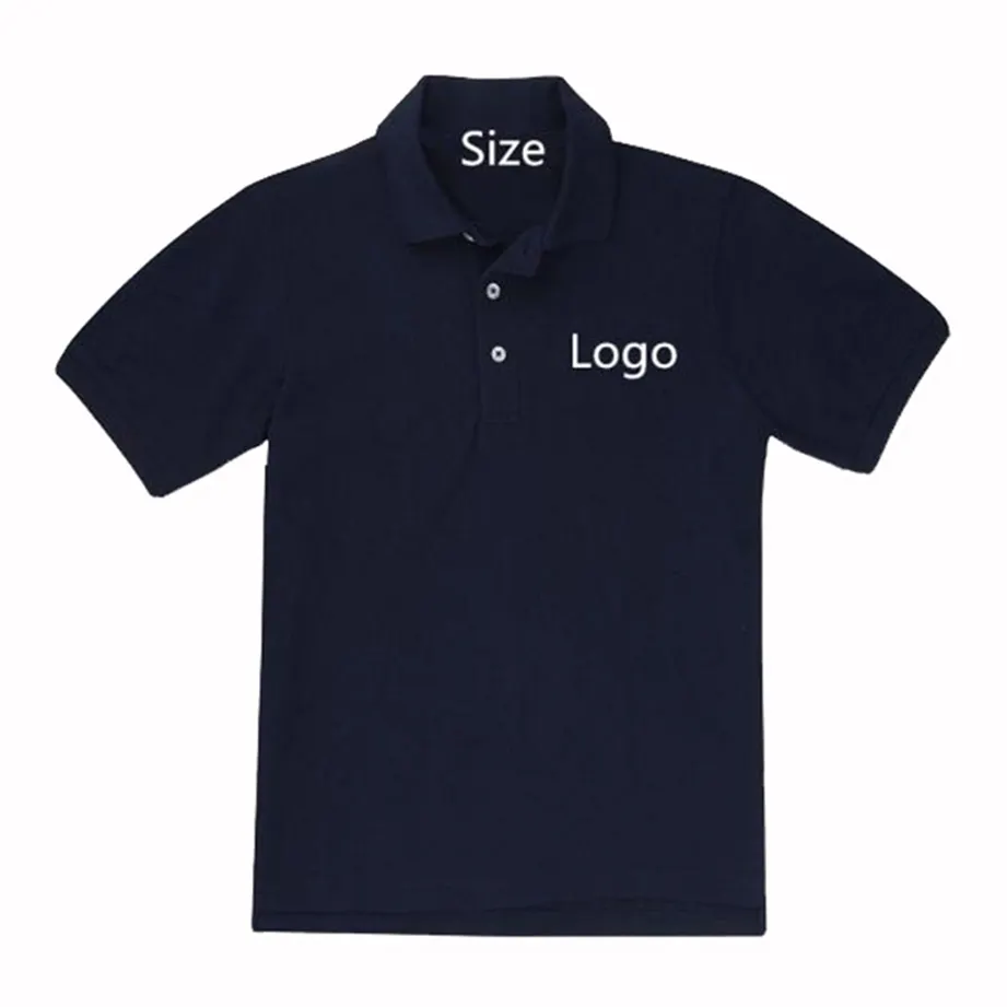 OEM Kids Schuluniform 100% Baumwolle School Polo Shirt Blau