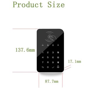 KONLEN 433Mhz Teclado táctil inalámbrico Desarmar Contraseña Teclado para Tuya Smart <span class=keywords><strong>Home</strong></span> <span class=keywords><strong>Security</strong></span> 2G 4G Sistema de alarma GSM - Product Image 5